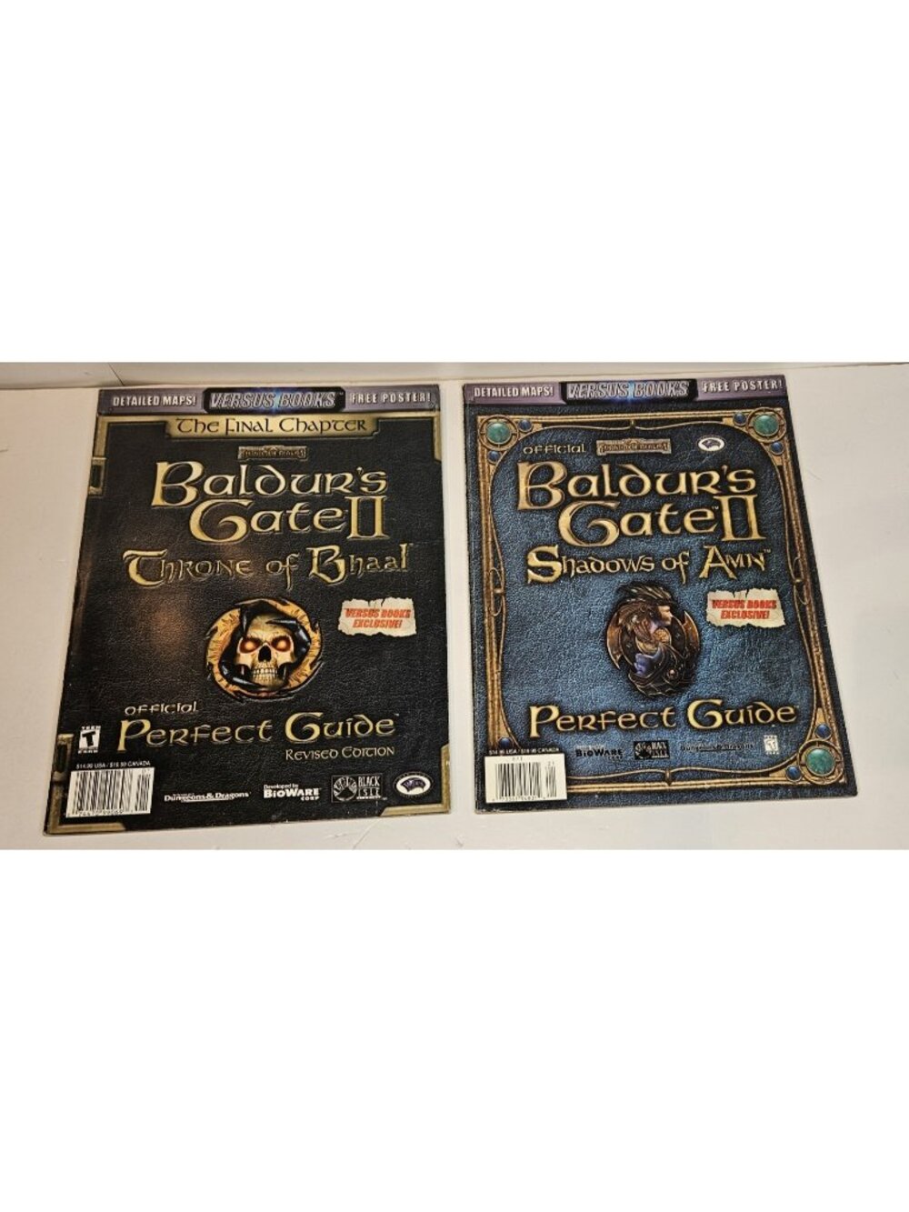 Baldur's Gate II Shadows Of Amn/Throne Of Bhaal Strategy Guide Lot With Posters